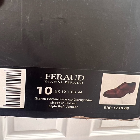 Mens Derby Shoe Brown UK 10 US 11 by Gianni Feraud - Brand New